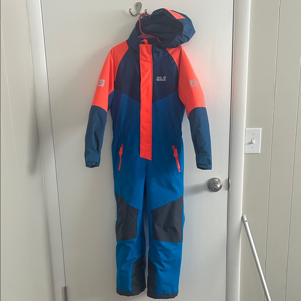 Jack Wolfskin Blue and Orange Kids' Snowsuit